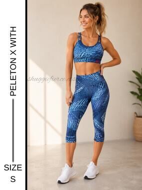 ✨ MSRP: $152 | Peloton x WITH Zepheria Capri Leggings & Sports Bra Set | Size S✨